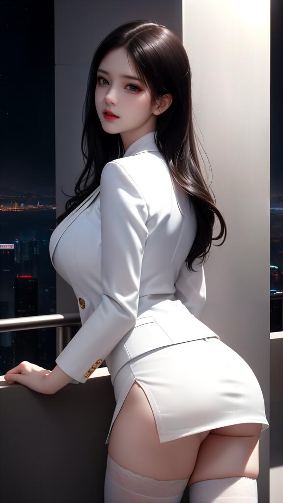 白色制服_包臀短裙演示图1