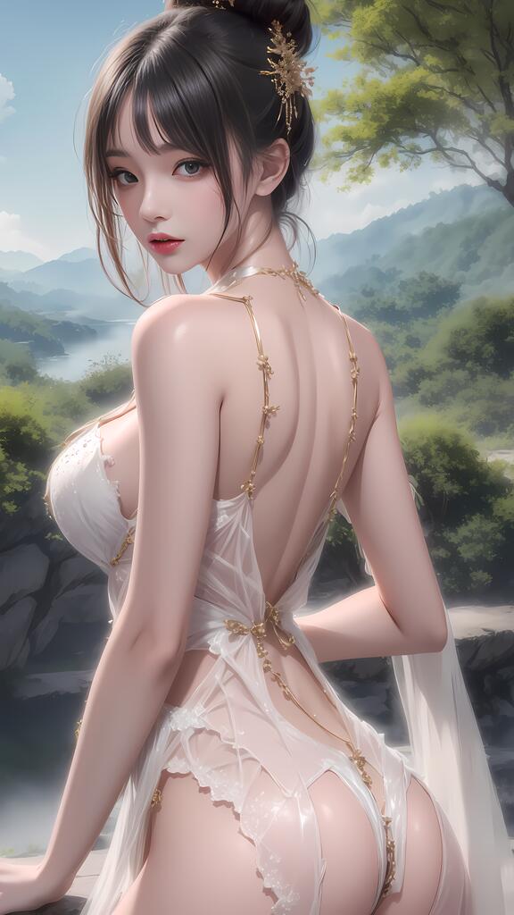 户外美腿_薄纱系列演示图1