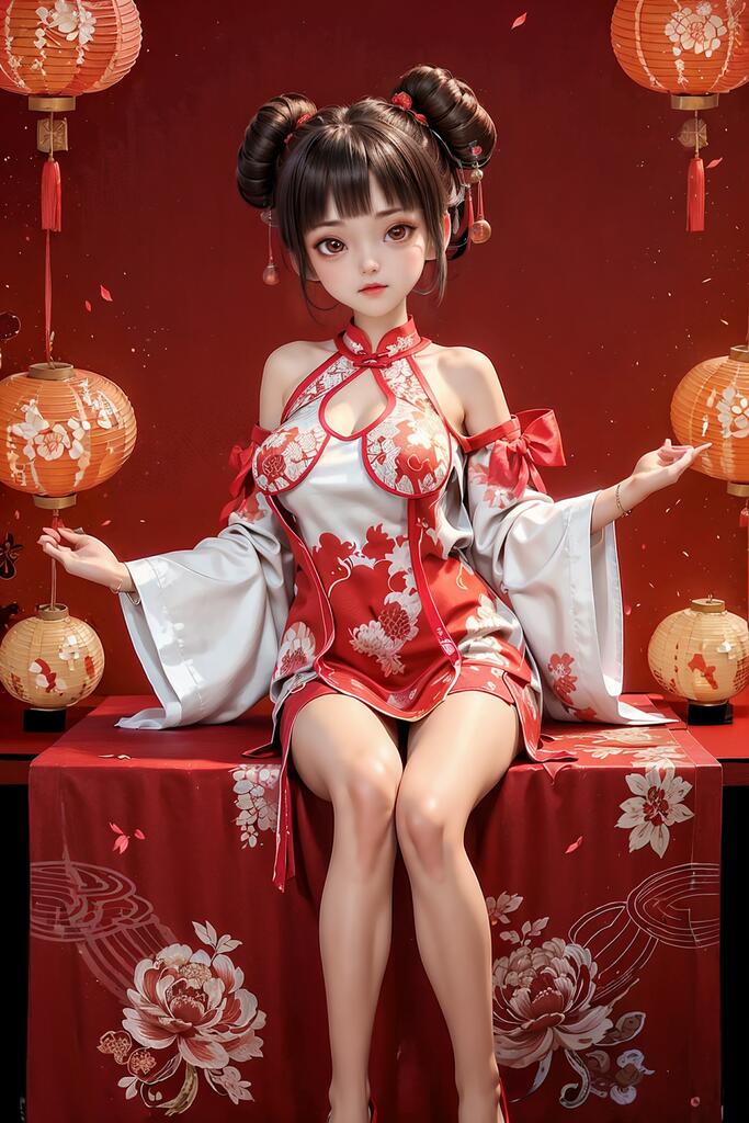 国漫女神_新年快乐演示图1