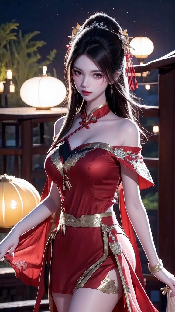 AI绘画 红衣少女_元宵快乐 [104P] [303M] - PV站-PV站