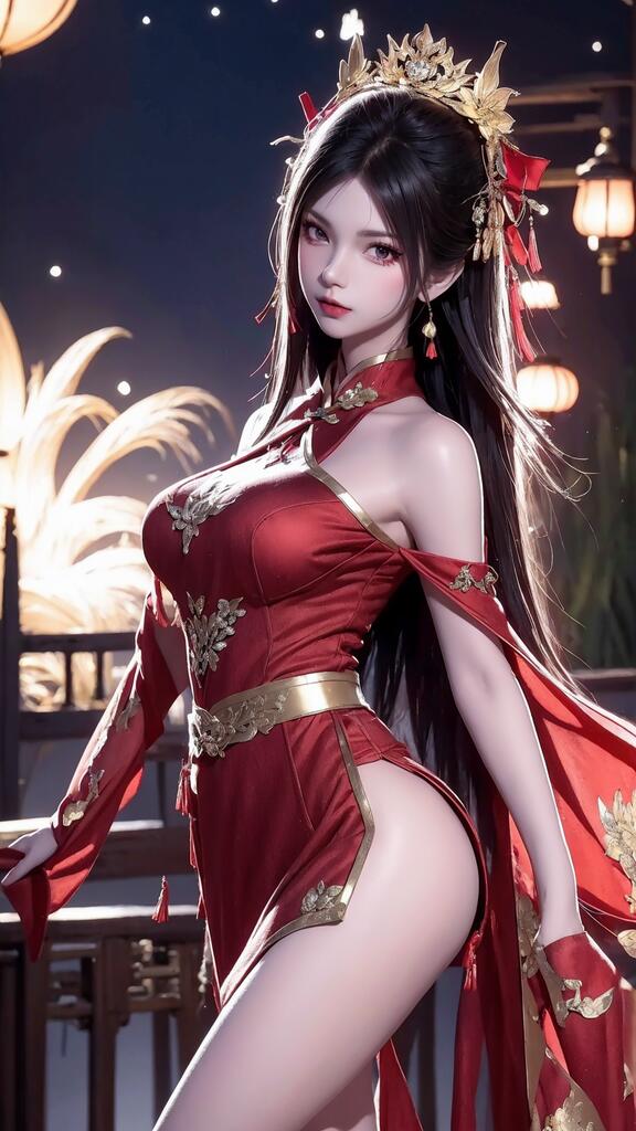 红衣少女_元宵快乐演示图1