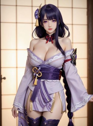 AI绘画 原神-雷电将军 [21P] [32M]-PV站