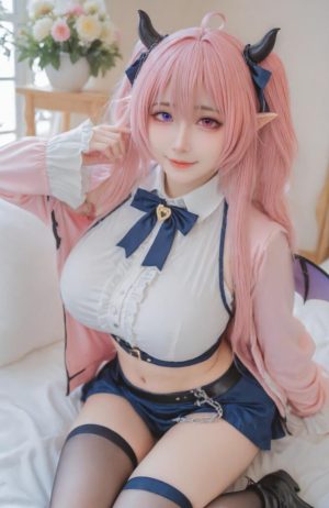 AI绘画 AI女神-粉发小魅魔 [33P] [162M]-PV站