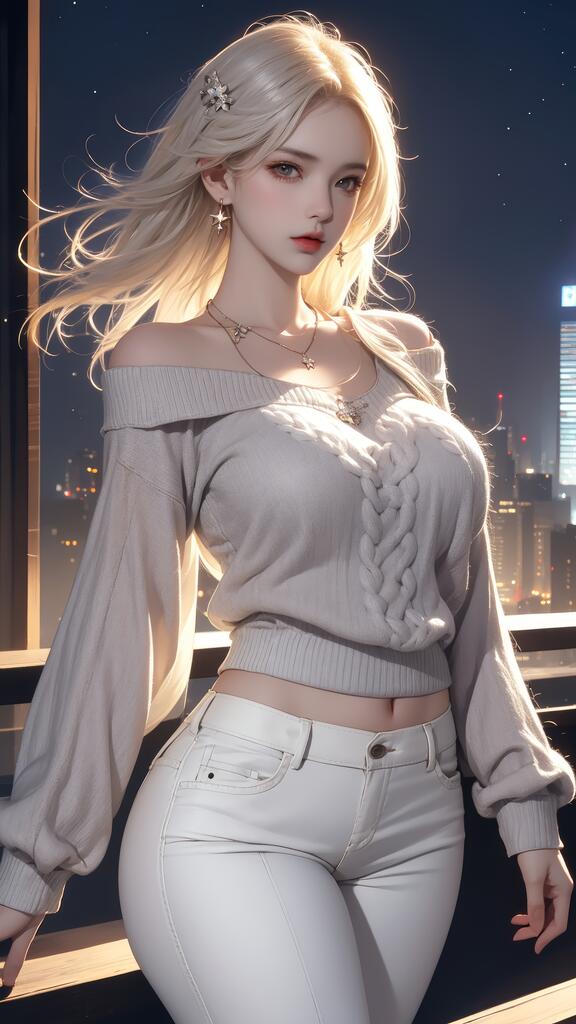 金发少女_毛衣系列演示图1