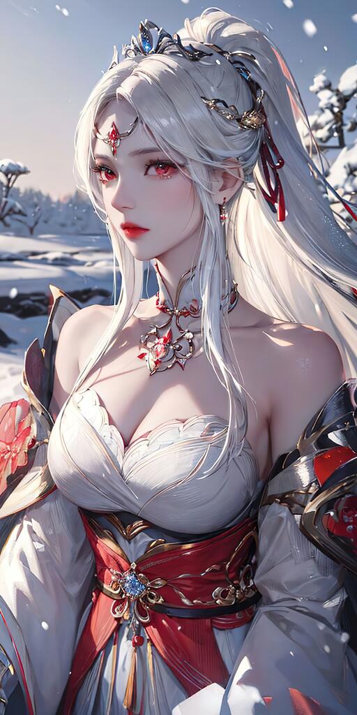 古风雪景-少女系列演示图1