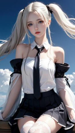 AI绘画 双马尾少女-AI女神 [13P] [122M]-PV站