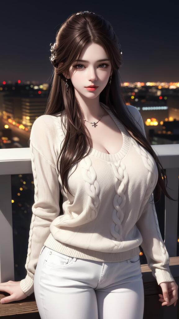 毛衣少女_丰满身材演示图1