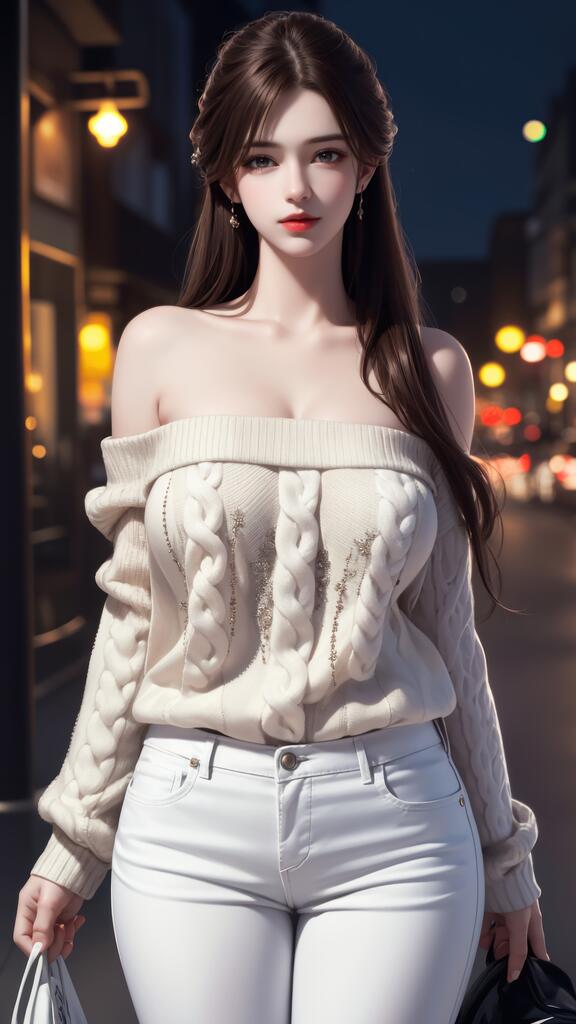 毛衣少女_丰满身材演示图1