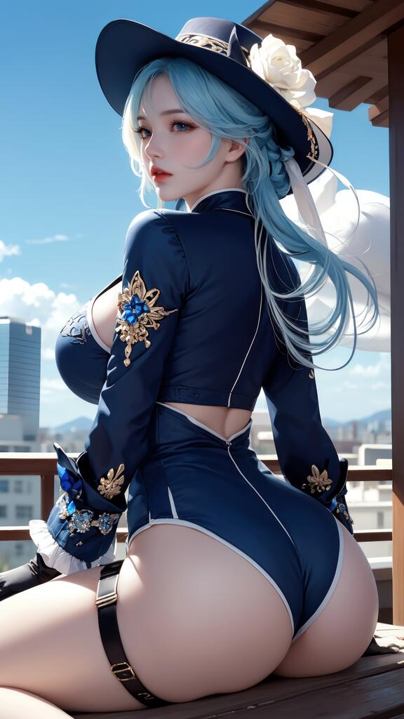 蓝发少女_COS系列演示图1